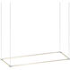 Z-Bar LED 14.1 inch Silver Pendant Ceiling Light, Rectangle
